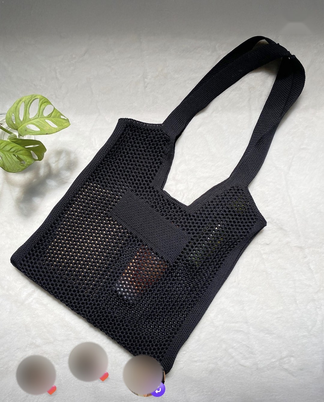 Post da ATO: bolsa em tricot preta, foto de produto
