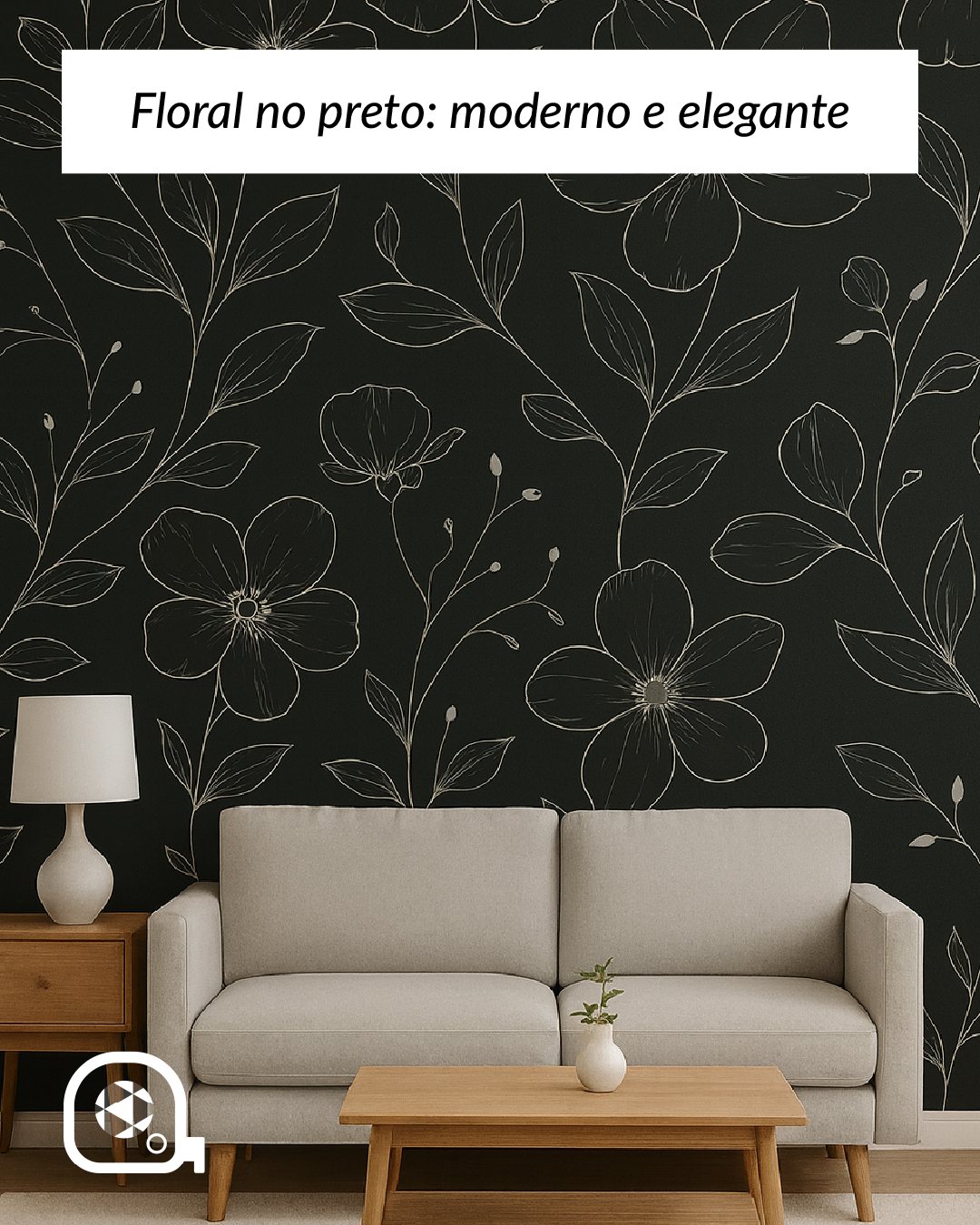 Post Decorart: Floral no preto, moderno e elegante