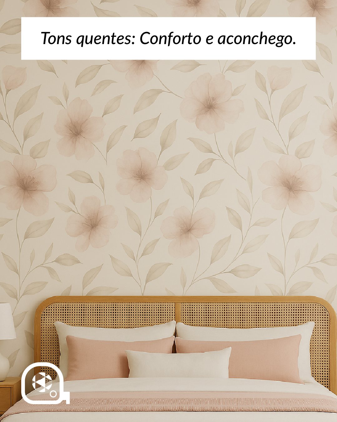 Post Decorart: Tons quentes, conforto e aconchego, quarto com papel floral rosado